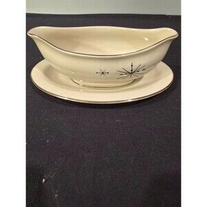 Fine Arts Fine China Romance of the Stars Gravy Boat USA Platinum Vintage